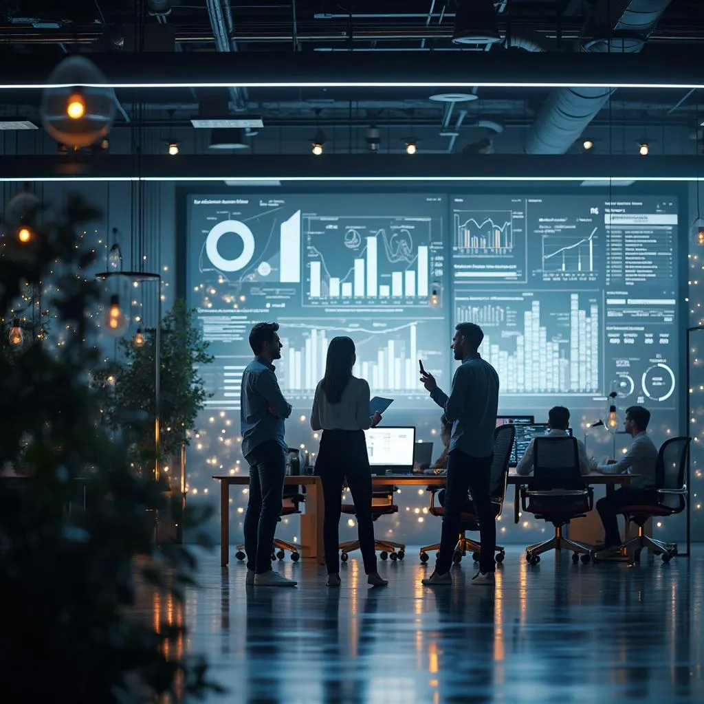 Reunión de equipo trabajando en estrategias de inversión